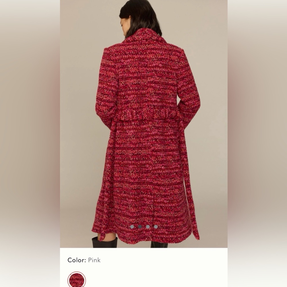 NWT Anthropologie Hutch Kat Chic Red Tweed Coat - Picture 3 of 13